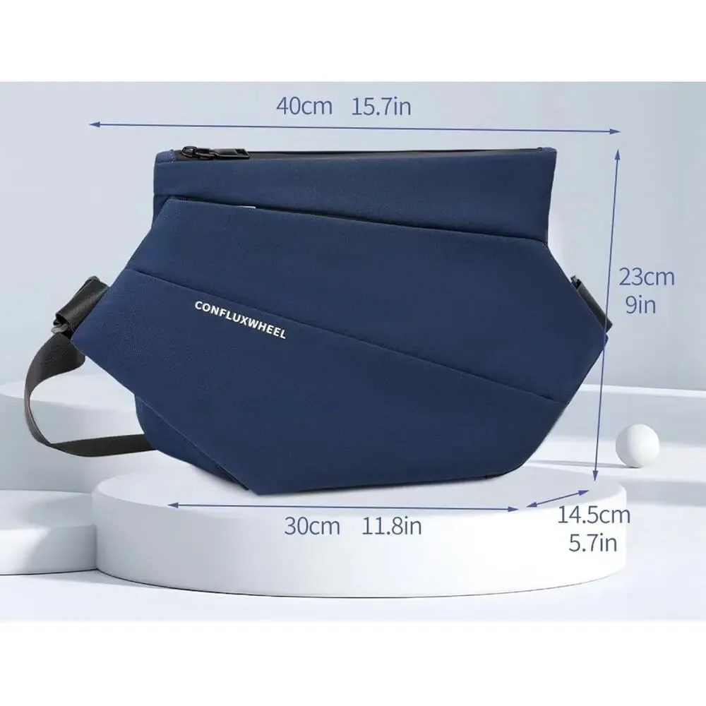 New Nylon Navy Crossbody Bag for Men/Women, Waterproof Sling‎ Bag Cycling Hiking